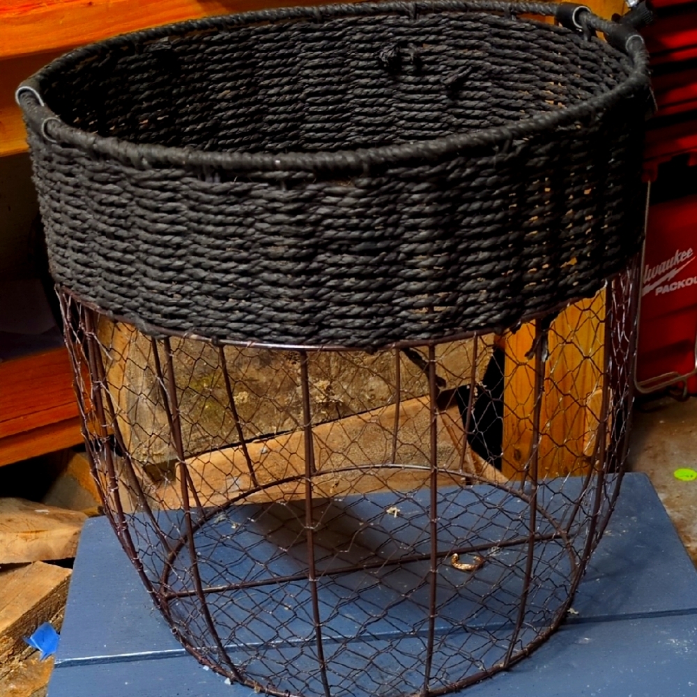 Black Woven Wire Basket